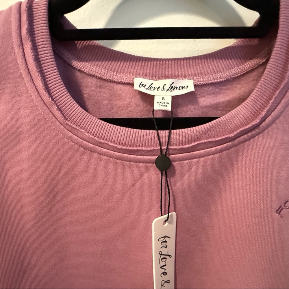 Lavender Cropped Sweatshirt for love and lemons - Picture 7 of 8